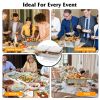 42Pcs Disposable Chafing Dish Buffet Set Chafing Servers with Covers Spoons Forks Tongs Full-Size Pans Food Warmers for Parties Events Catering Suppli