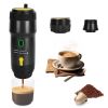 Portable Electric Espresso Machine Cordless Coffee Maker Self-Heating Car Espresso Maker with Anti-Dry Burn Fit for Ground Coffee/NS/DG Capsules for C