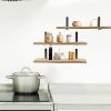 6 Sets Floating Shelves 15.74x5.74Inch Wall Mounted Shelves Wood Storage Shelves Metal Bracket Hanging Display Shelf Wall Organizer for Living Room Ba