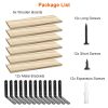 6 Sets Floating Shelves 15.74x5.74Inch Wall Mounted Shelves Wood Storage Shelves Metal Bracket Hanging Display Shelf Wall Organizer for Living Room Ba