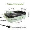 Electric Hot Pot with Grill 2-in-1 Hot Pot and Frying Pan Portable Non-Stick Pot and Griddle Electric Cooker Pot with Glass Lid Fast Heating for 1-2 P