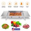 3 In 1 Foldable Charcoal Grill Fire Pit Slow Cooker 2-3 People Portable Camping Grill Stainless Steel BBQ Grill for Camping Tailgating Yard