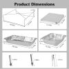 42Pcs Disposable Chafing Dish Buffet Set Chafing Servers with Covers Spoons Forks Tongs Full-Size Pans Food Warmers for Parties Events Catering Suppli