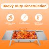 3 In 1 Foldable Charcoal Grill Fire Pit Slow Cooker 2-3 People Portable Camping Grill Stainless Steel BBQ Grill for Camping Tailgating Yard