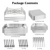 42Pcs Disposable Chafing Dish Buffet Set Chafing Servers with Covers Spoons Forks Tongs Full-Size Pans Food Warmers for Parties Events Catering Suppli
