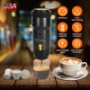 Portable Electric Espresso Machine Cordless Coffee Maker Self-Heating Car Espresso Maker with Anti-Dry Burn Fit for Ground Coffee/NS/DG Capsules for C