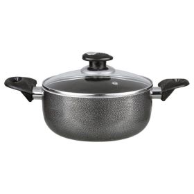 Brentwood 3 Qt. Round Aluminum Dutch Oven in Gray