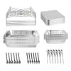 42Pcs Disposable Chafing Dish Buffet Set Chafing Servers with Covers Spoons Forks Tongs Full-Size Pans Food Warmers for Parties Events Catering Suppli