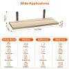 6 Sets Floating Shelves 15.74x5.74Inch Wall Mounted Shelves Wood Storage Shelves Metal Bracket Hanging Display Shelf Wall Organizer for Living Room Ba