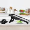 Mandoline Food Slicer Stainless Steel Food Cutter Vegetable Fruit Chopper Grater Peeler Kitchen Julienne Slicer with 5 Adjustable Blades Food Holder