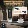 Portable Electric Espresso Machine Cordless Coffee Maker Self-Heating Car Espresso Maker with Anti-Dry Burn Fit for Ground Coffee/NS/DG Capsules for C