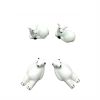 8Pcs White Bear and Fawn Chopstick Rest Holder Ceramics Decorative Tableware Stand Rack