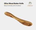 Handcrafted Mediterranean Olive Wood Butter Knife - Premium Natural Wooden Spreader for Butter, Cream Cheese, Jams and Dips