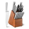 16-Piece Stainless Stee Kitchen Knife Set with Sharpener