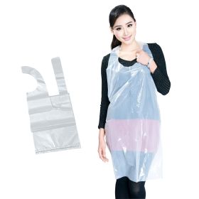 White PE Aprons 28 x 46. Pack of 500 Disposable Polyethylene Aprons. Ultra Thin 1 Mil Unisex Liquid-Proof Workwear. Industrial Uniform Aprons for Men