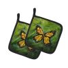 NEW Monarch Glover Fly Butterfly Pair of Pot Holders Kitchen Heat Resistant Pot Holders Sets Oven Hot Pads for Cooking Baking BBQ, 7 1/2 x 7 1/2