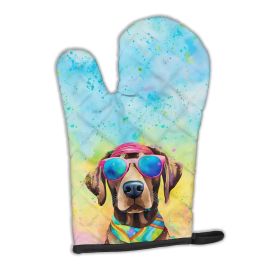 Chocolate Labrador Hippie Dawg Oven Mitt Heat Resistant Thick Oven Mitt for Hot Pans and Oven, Kitchen Mitt Protect Hands, Cooking Baking Glove