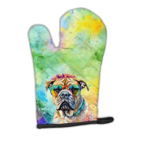 Bullmastiff Hippie Dawg Oven Mitt Heat Resistant Thick Oven Mitt for Hot Pans and Oven, Kitchen Mitt Protect Hands, Cooking Baking Glove