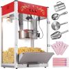 Popcorn Popper Machine Countertop Popcorn Maker 1615W 16 Oz Red