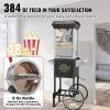 VEVOR Popcorn Popper Machine with Cart Popcorn Maker 850W 8 Oz 48 Cups Black