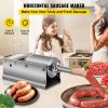 VEVOR Horizontal Sausage Stuffer 3L/ 7Lbs Manual Sausage Maker With 5 Filling Nozzles Sausage Stuffing Machine For Home & Commercial Use Stainless Ste