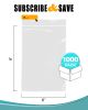 Pack of 1000 Zipper Bags, Clear 6 x 9. Ultra Thick Seal Top Polyethylene Bags for Packing and Storing 6x9. USDA Approved