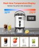 VEVOR Insulated Beverage Dispenser, 1.5 Gal/6L Stainless Steel Thermal Drink Server with Spigot & Temp Display, Suitable for Hot and Cold Drinks