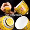 2.5 oz Pink Handmade Enamel Painted Porcelain Kungfu Teacup Chinese Tea Cup Wine Cup