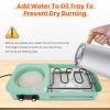 3 in 1 Electric Hot Pot with Grill 1600W Smokeless Non-Stick Korean BBQ Grill Shabu Shabu Hot Pot Combo with Independent Temperature Control for 3-5 P
