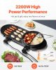 Hot Pot with Grill 2200W 2-in-1 Electric Smokeless Grill Hot Pot for 1-6 People