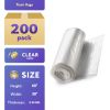 Outdoor Trash Bags Large 38" x 60", Pack of 200 Clear Trash Can Liners, Thin 0.55 Mil Polyethylene Big Garbage Bags Unscented