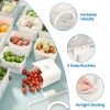 2Pack Airtight Fruit Storage Containers 4-Compartment Food Storage Containers Fruit Vegetable Organizers with 8 Removable Colanders for Fridge Picnic