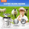 VEVOR Goat Milking Machine, 3 L 304 Stainless Steel Bucket, Electric Automatic Pulsation Vacuum Milker, Portable Milker with Food-grade Silicone Cups