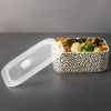 4-Piece Rectangle Ceramic Baking Dish Lid Set - Dot