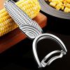 Corn Peeler and Cob Stripper Tool - Stainless Steel Kernel Remover for Corn on the Cob