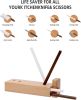 4-Rod Turn Box, Ceramic Sharpener Rod from Kitchen Sharpening Tool, Portable Manual Ceramic Sharpening Rod