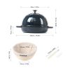 HAWOK Cast Iron Bread Cloche, Dia. 7.8inch/20cm, with Proofing Basket and Dough Scoring Knife, Sourdough Baking Pan Enameled Navy Blue