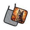 Belgian Tervuren Fall Pair of Pot Holders Kitchen Heat Resistant Pot Holders Sets Oven Hot Pads for Cooking Baking BBQ, 7 1/2 x 7 1/2