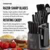 Classic 30-Piece Spin-N-Store Rotating Carousel Stainless Steel Knife Set Tool Set Gray