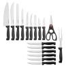 18-Piece Never Needs Sharpening Stainless Steel Knife Set with Block Natural Wood