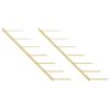 Wall-mounted Wine Rack for 7 Bottles 2 pcs Gold Metal
