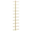 Wall-mounted Wine Rack for 10 Bottles Gold Metal