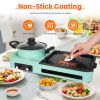 Electric Hot Pot with Grill,1600W 3-in-1 Smokeless Raclette Table Grill for Kitchen, Barbecue Shabu Hot Pot with Non-Stick Cooking Removable Plate