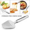 Cheese Slicer Stainless Steel, Cheese Knife Heavy Duty Plane Cheese Cutter, Shaver, Server For Semi-Soft, Semi-Hard Cheese