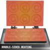 VEVOR 110V Commercial Waffle Donut Machine 6 Holes Double-Sided Heating 50-300°C, Electric Doughnut Maker 1550W