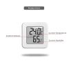 1PC White Mini Electronic Temperature and Humidity Meter Car Thermometer with Smiling Face Display Refrigerator Thermometer