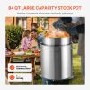 VEVOR Stainless Steel Stockpot, 84 Quart Large Cooking Pots, Cookware Sauce Pot with Basket, Lid, and Handle, Heavy Duty Commercial Grade Stock Pot