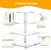 4 Tier Cupcake Stand Acrylic Tower Display with LED Light Premium Holder Dessert Tree Tower for Birthday Cady Bar Décor Weddings