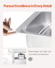 8 Qt 6 Pack Rectangle Chafing Dish Buffet Set Full Size Pan Stainless Steel
