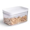 (2 pack) Rectangular Plastic Food Storage Canister - Small - 6.61" x 4.24" x 3.64"